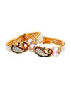 Youbella Dancing Peacock American Diamond Gold Plated Bangles For Women